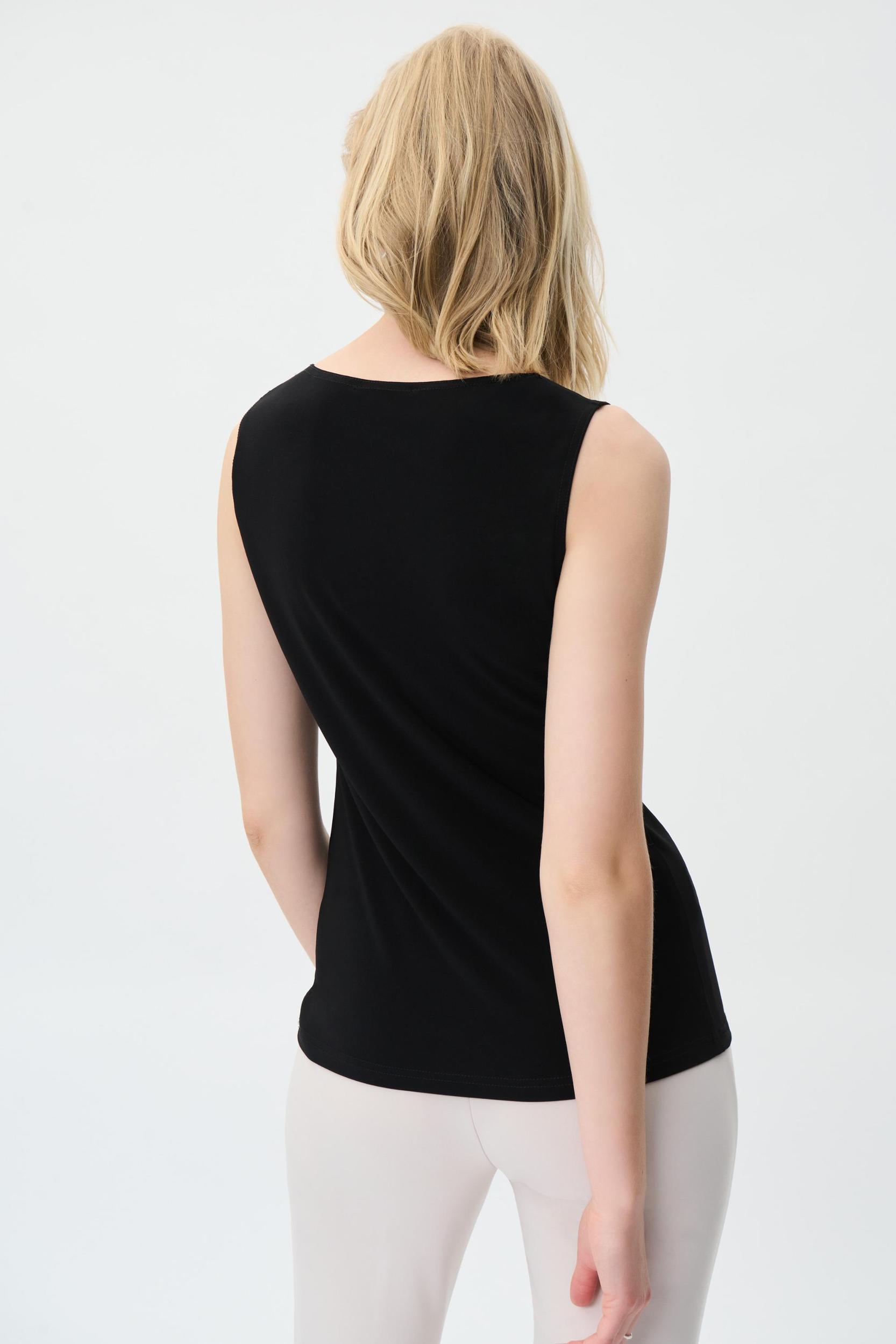Joseph Ribkoff V-Neck Top with Hardware Detail Product Image