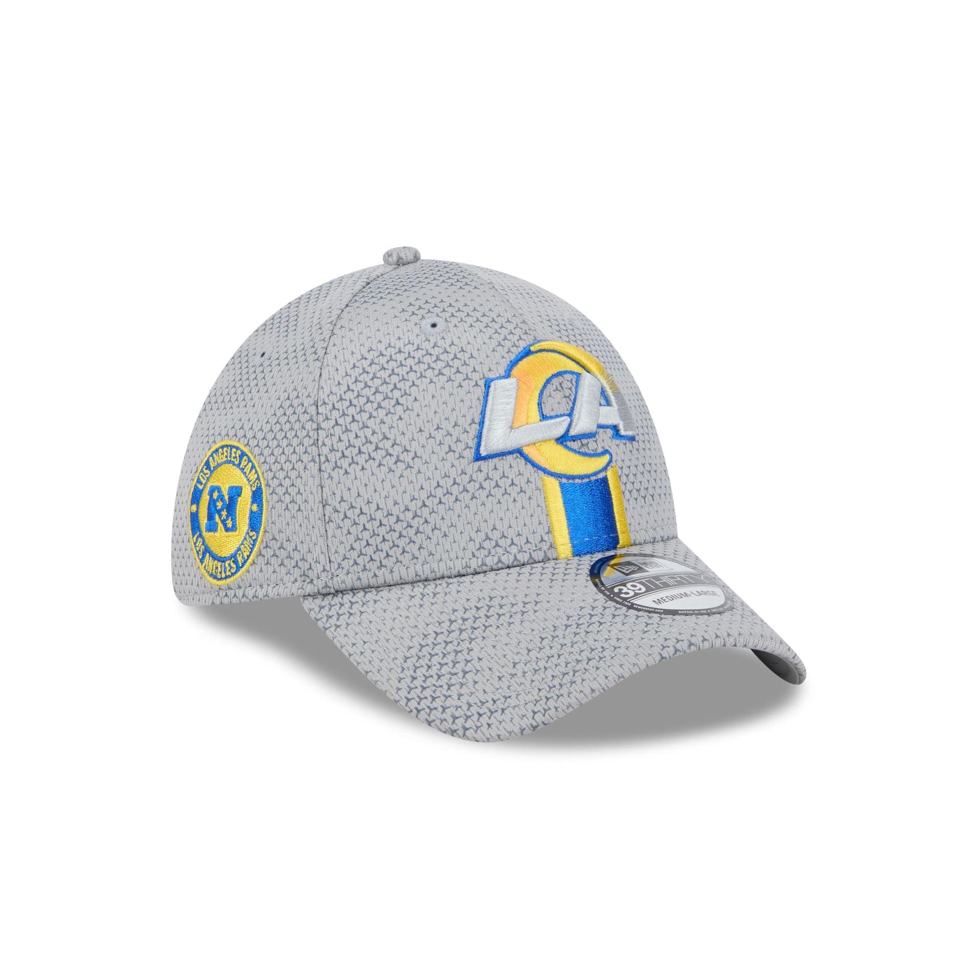 Los Angeles Rams 2024 Sideline Gray 39THIRTY Stretch Fit Hat Male Product Image