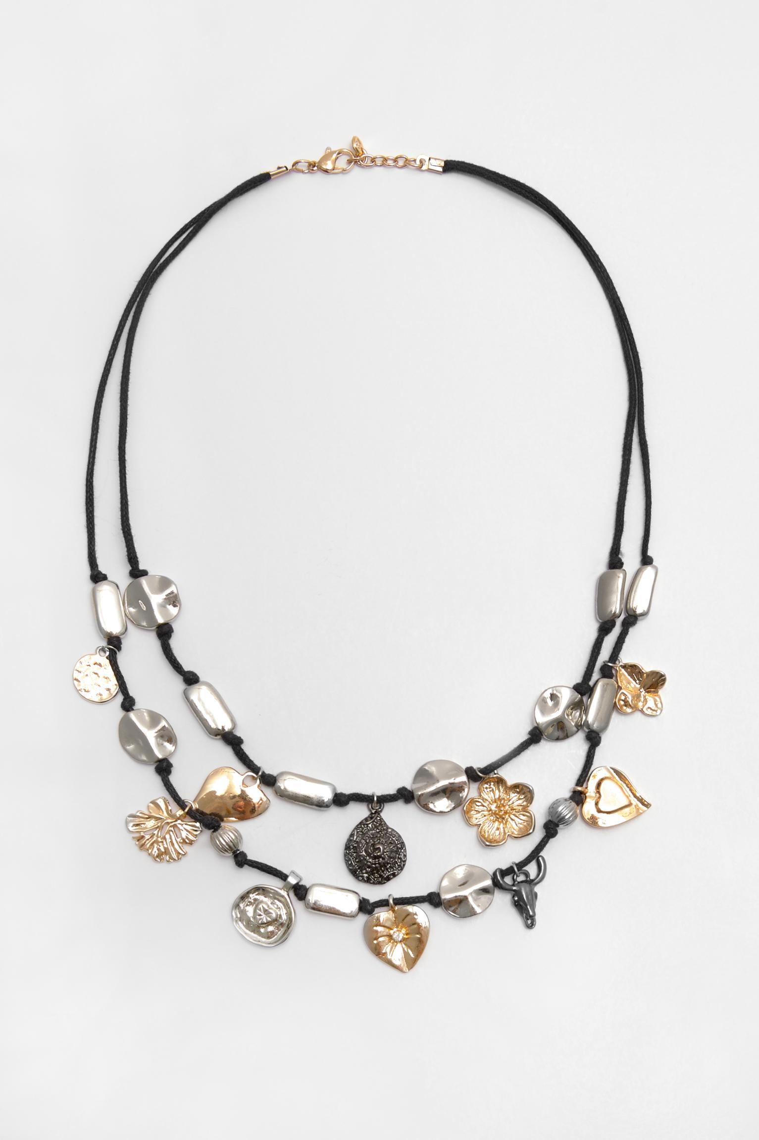 Metallic bead necklace Product Image