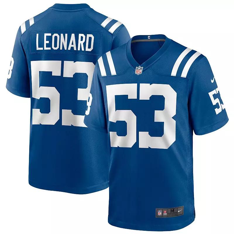Mens Nike Shaquille Leonard Royal Indianapolis Colts Game Player Jersey Product Image