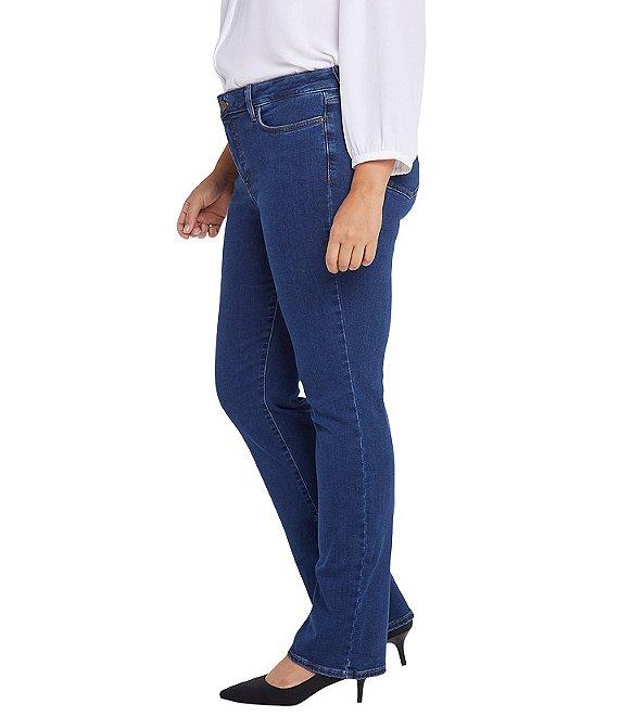NYDJ Plus Size Stretch Denim Marilyn Straight Leg Jeans Product Image