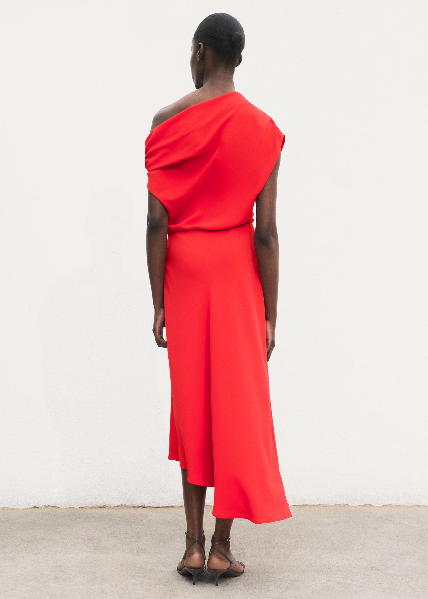 Asymmetrical midi-dress - Women | MANGO USA Product Image