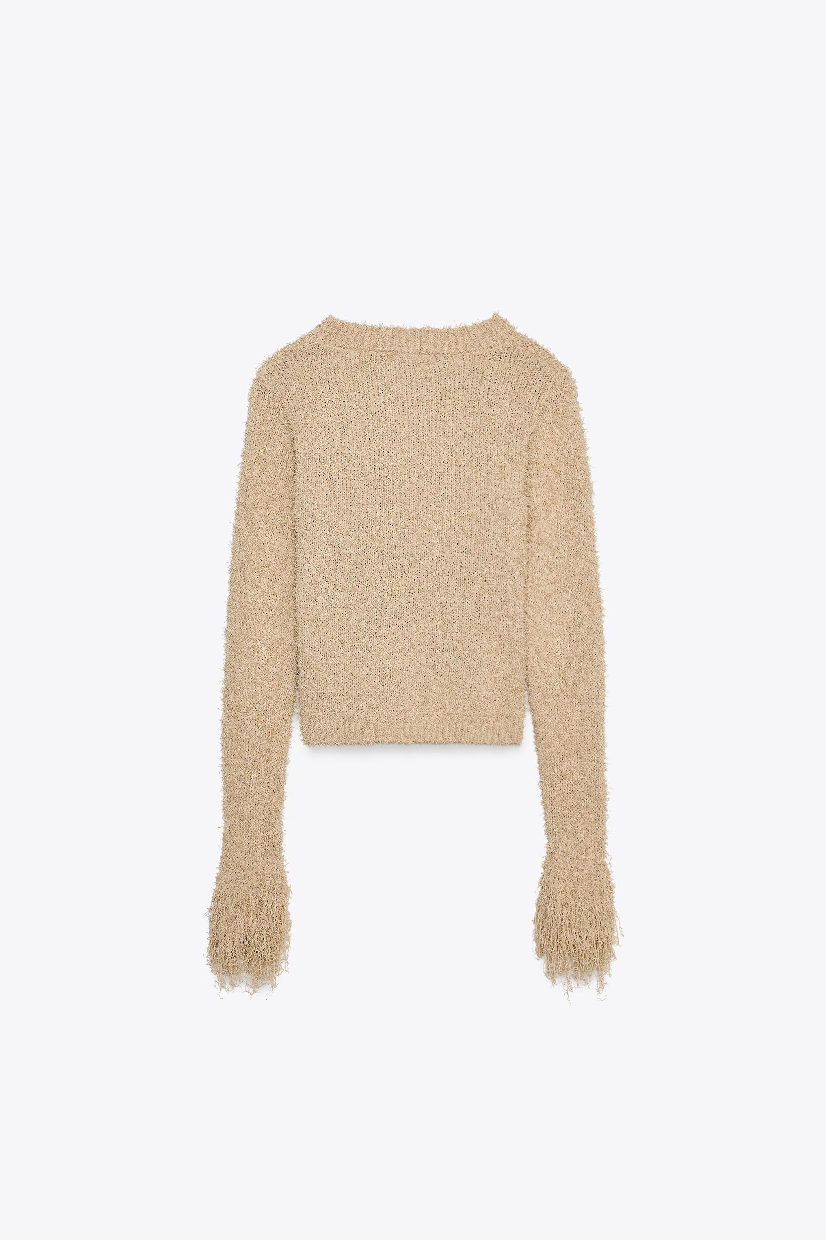 FRINGED KNIT JACKET Product Image