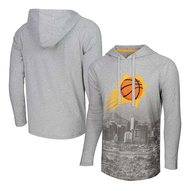 Men's Stadium Essentials Heather Gray Phoenix Suns Atrium Raglan Long Sleeve Hoodie T-Shirt, Adult Unisex,  Product Image