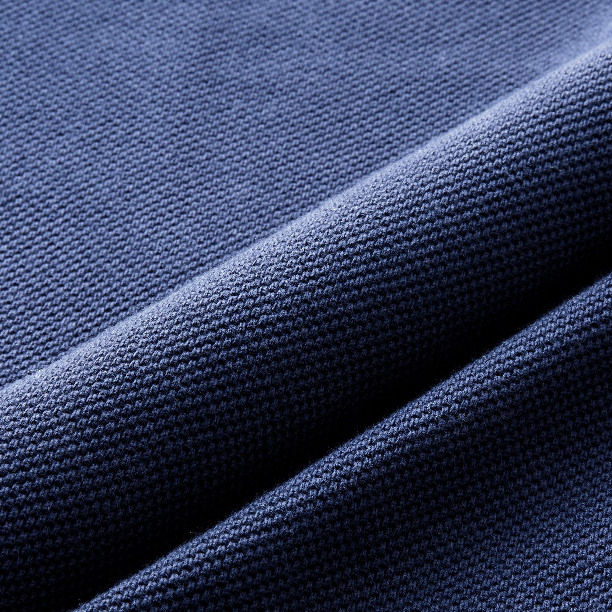 Long-sleeve macropiqué polo shirt Product Image