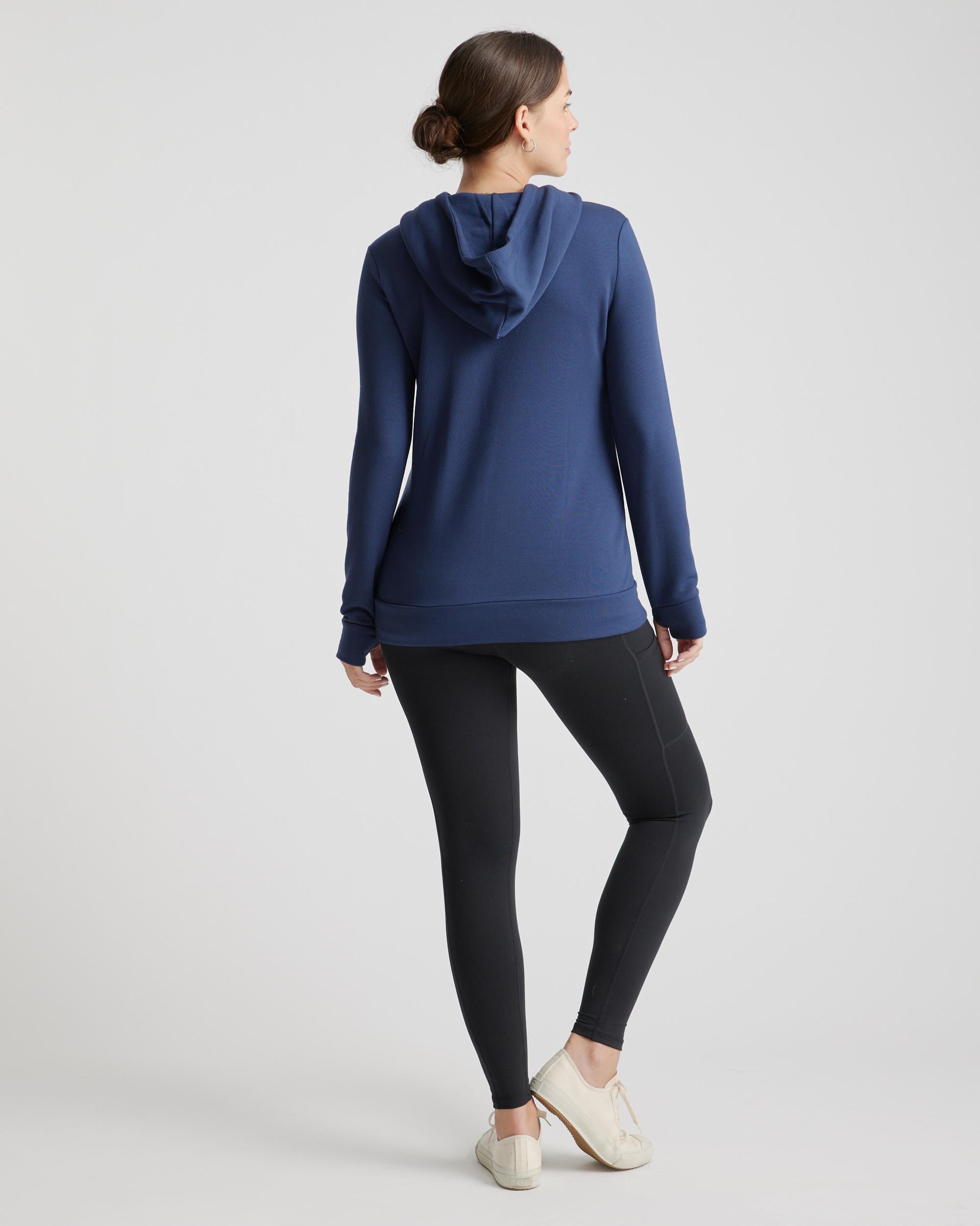 Quince | Women's SuperSoft Fleece Maternity & Nursing Hoodie Lenzing Modal Product Image