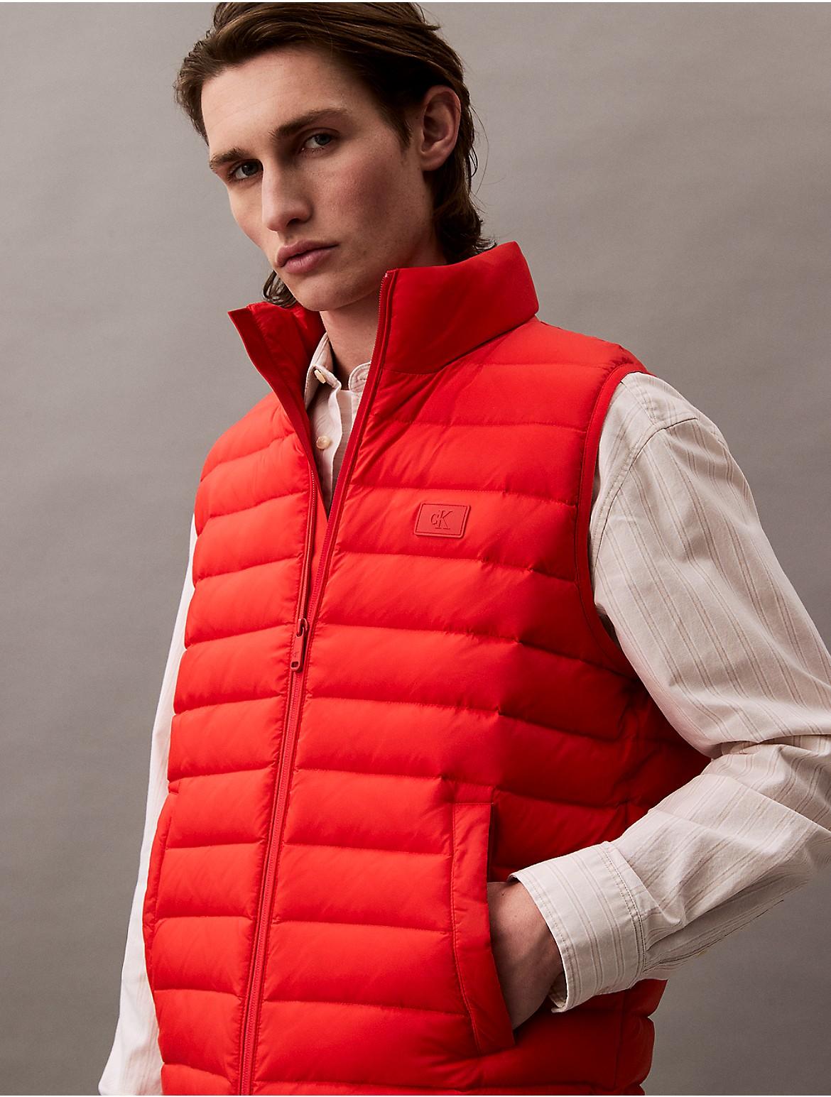 Calvin Klein Mens Nylon Puffer Vest - Red Product Image