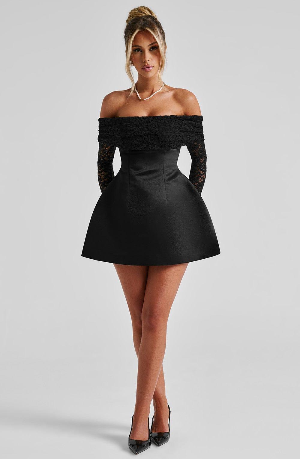 Georgianna Mini Dress - Black Product Image