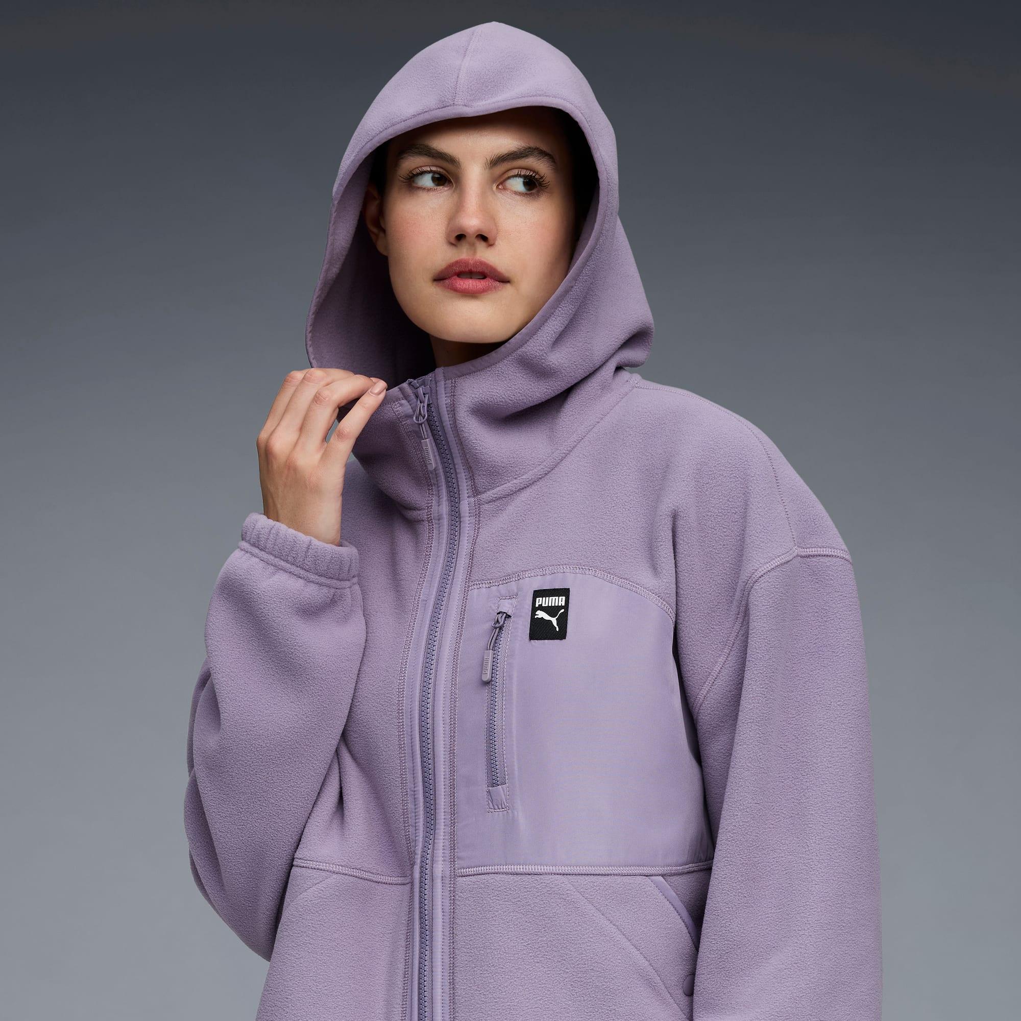 Polar Fleece Hooded Jacket Women Product Image