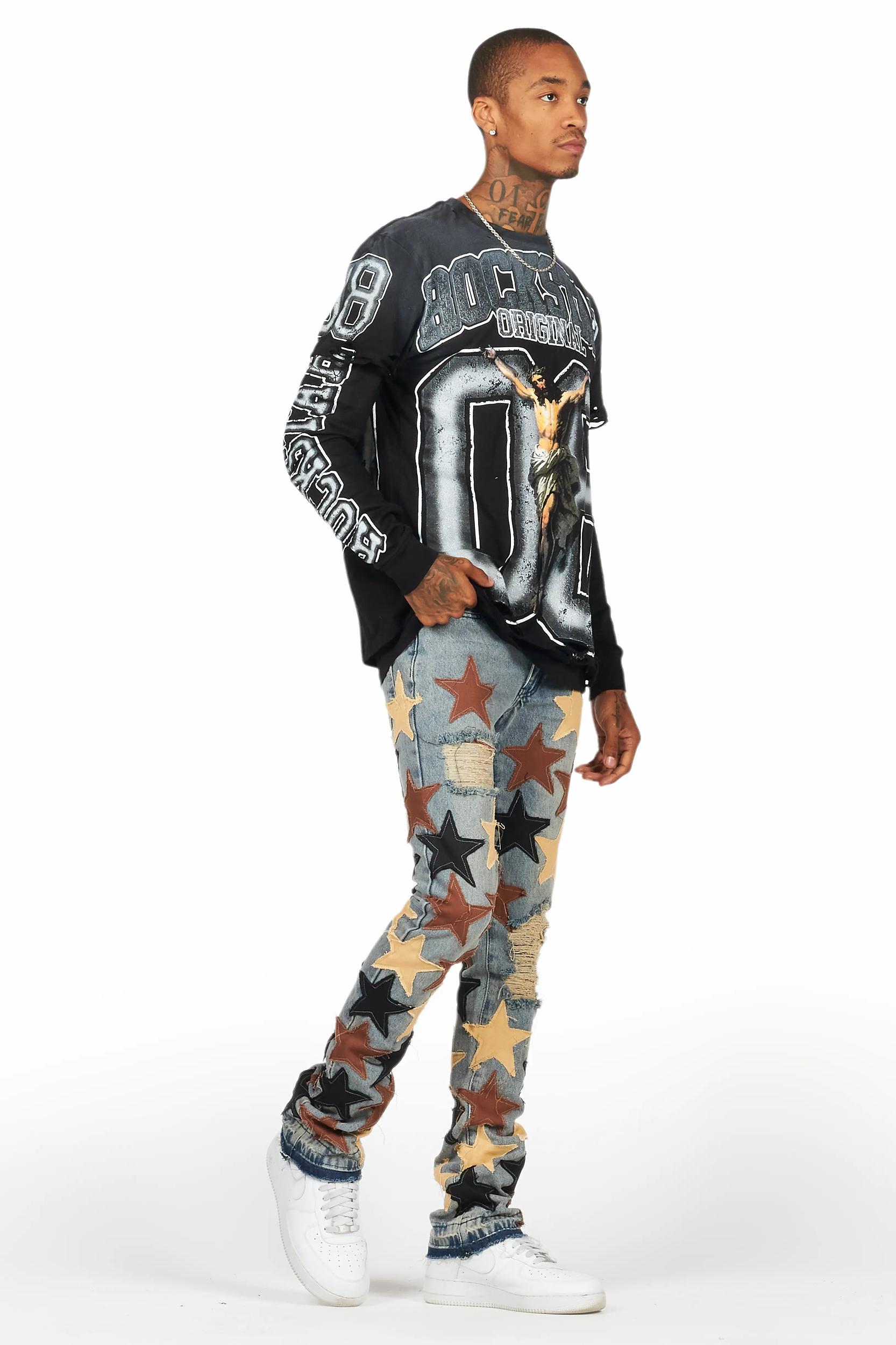 StarLane Tint Stacked Flare Jean Male Product Image