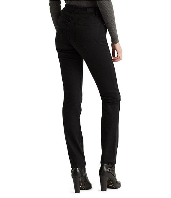 Lauren Ralph Lauren Petite Size Mid Rise Straight Leg Jeans Product Image