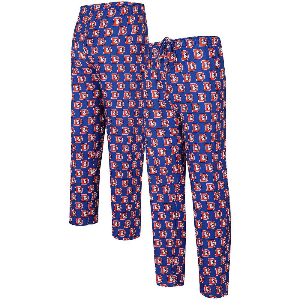Men's Concepts Sport  Royal Denver Broncos Gauge Throwback Allover Print Knit Pants, Size: 2XL, Blue Product Image