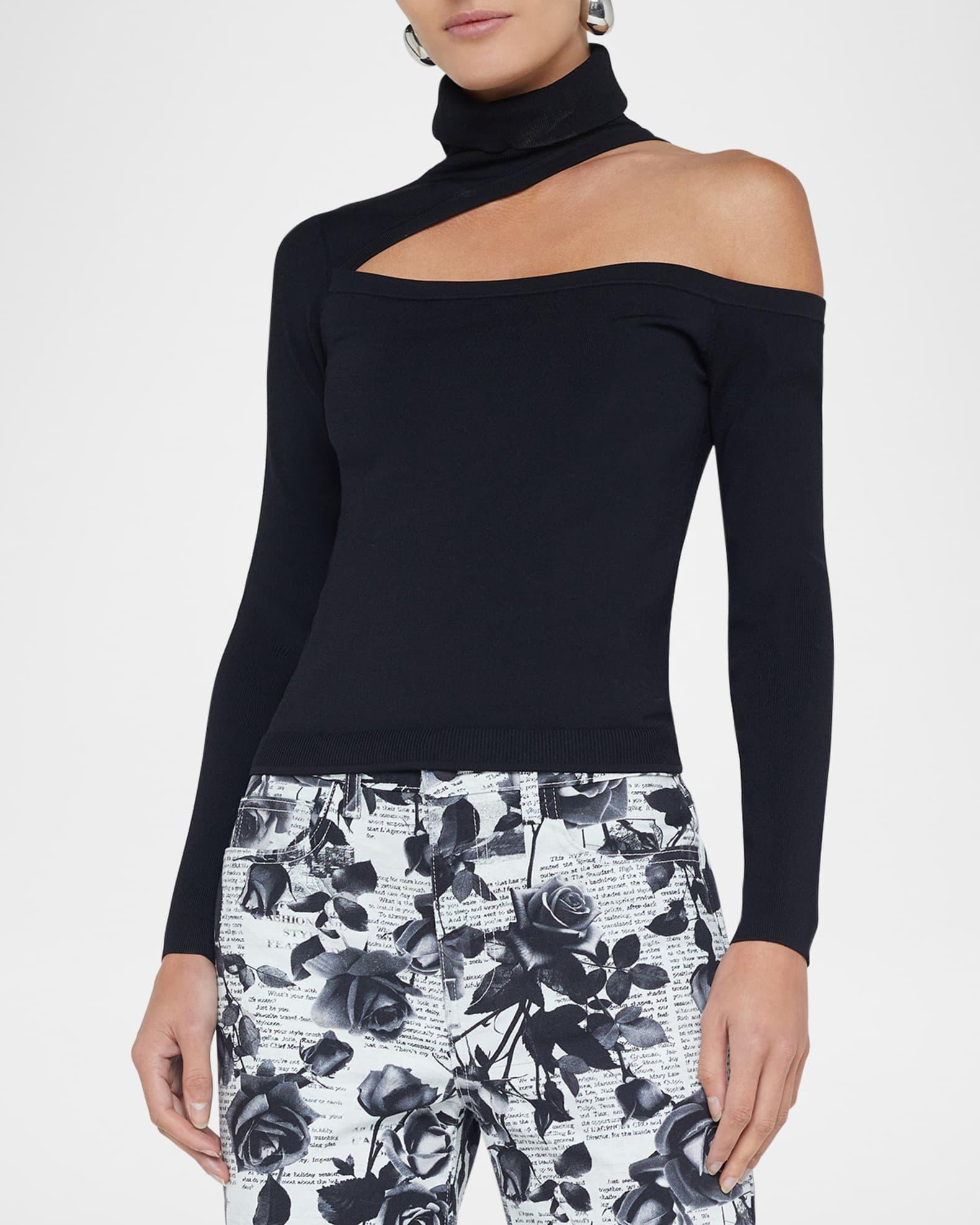 Azia Cut-Out Turtleneck Top Product Image