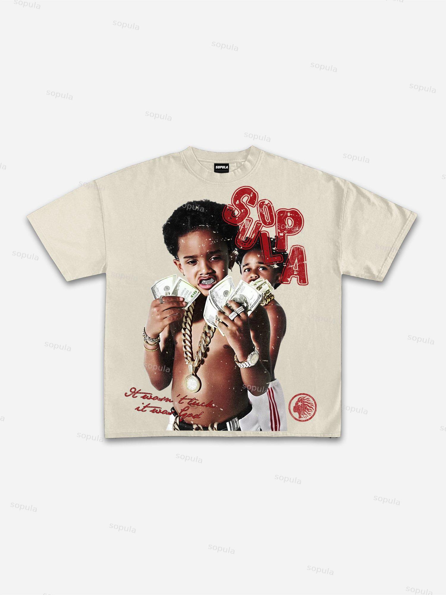 Money Makers Graphics Fly Rich Printed Casual T-Shirt Product Image