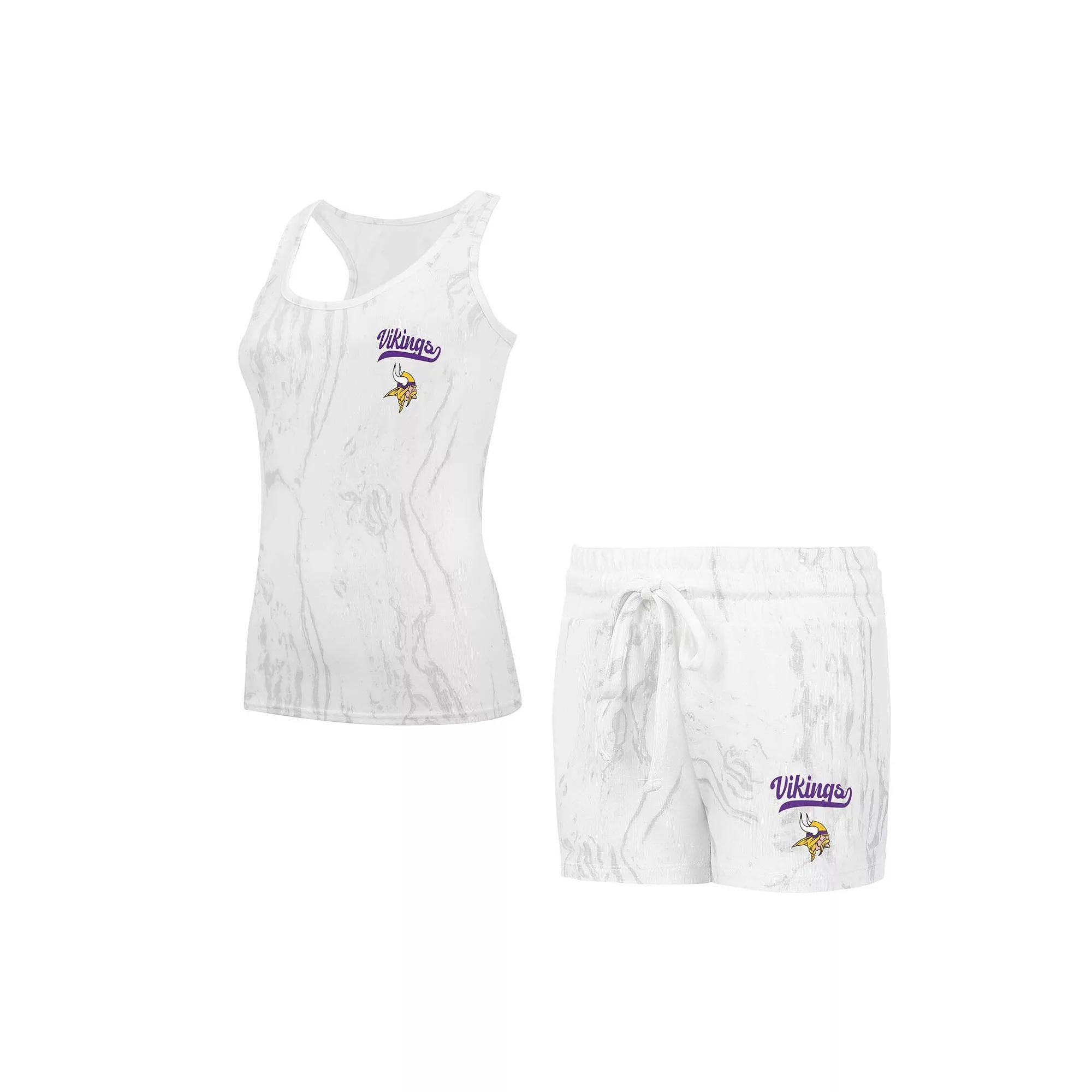 Women's Concepts Sport Minnesota Vikings Quartz Hacci Knit Tank Top & Shorts Sleep Set,  Product Image