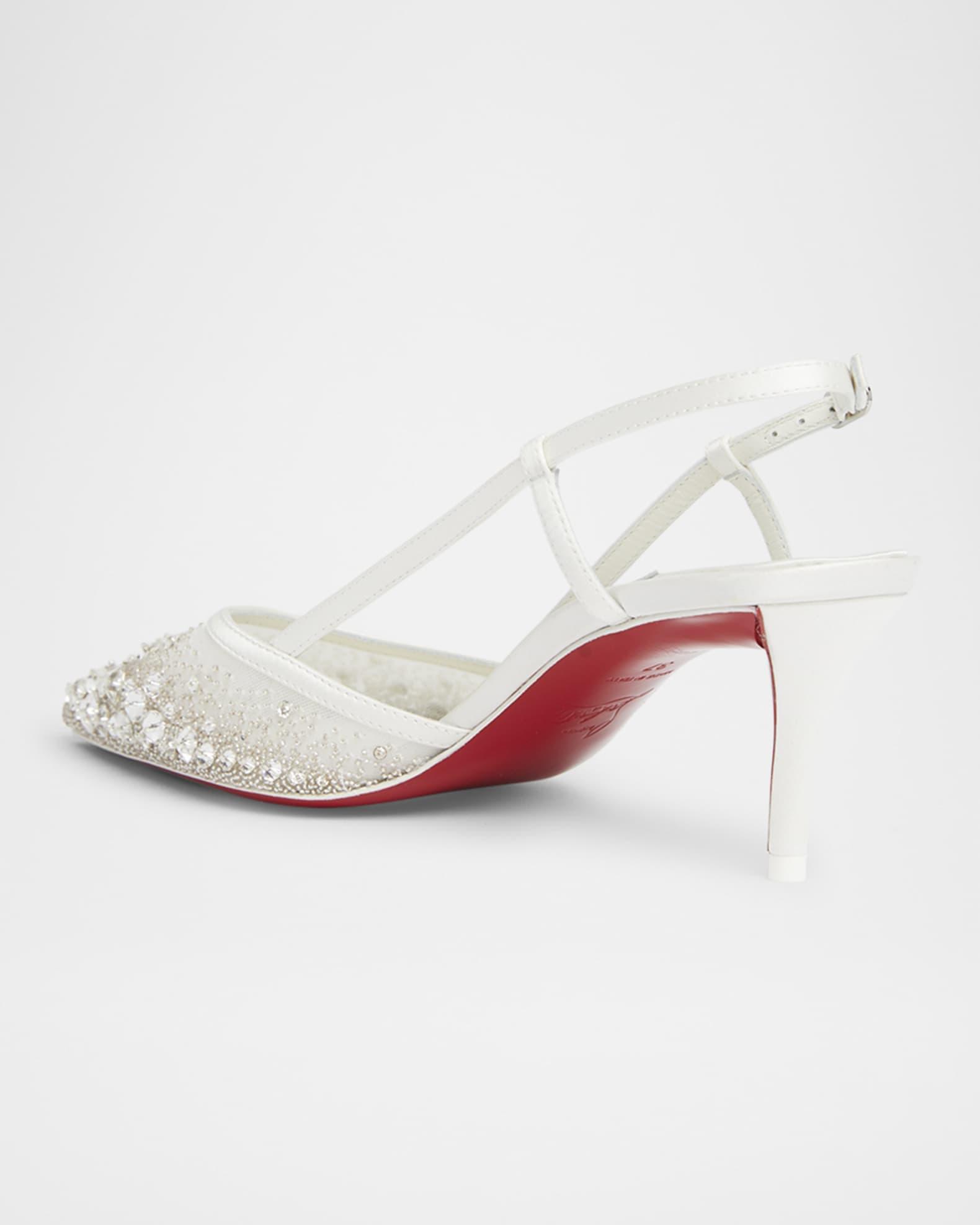 Miss Z Sparkling Red Sole Slingback Pumps Product Image
