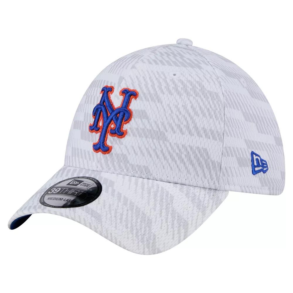 Men's New Era  White New York Mets Graded 39THIRTY Stretch Fit Hat, Size: Medium/Large Product Image