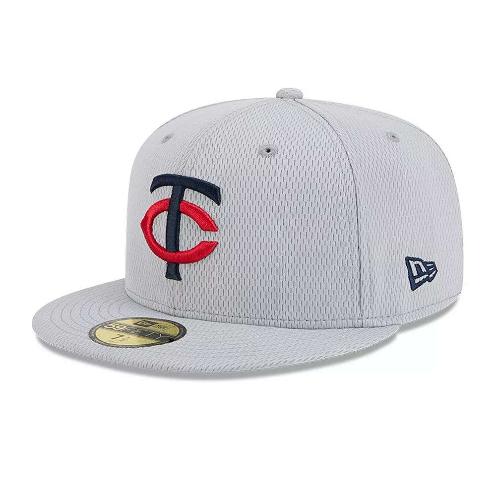 Men's New Era Gray Minnesota Twins 2025 MLB Clubhouse 59FIFTY Fitted Hat, Size: 7 1/8, Grey Product Image