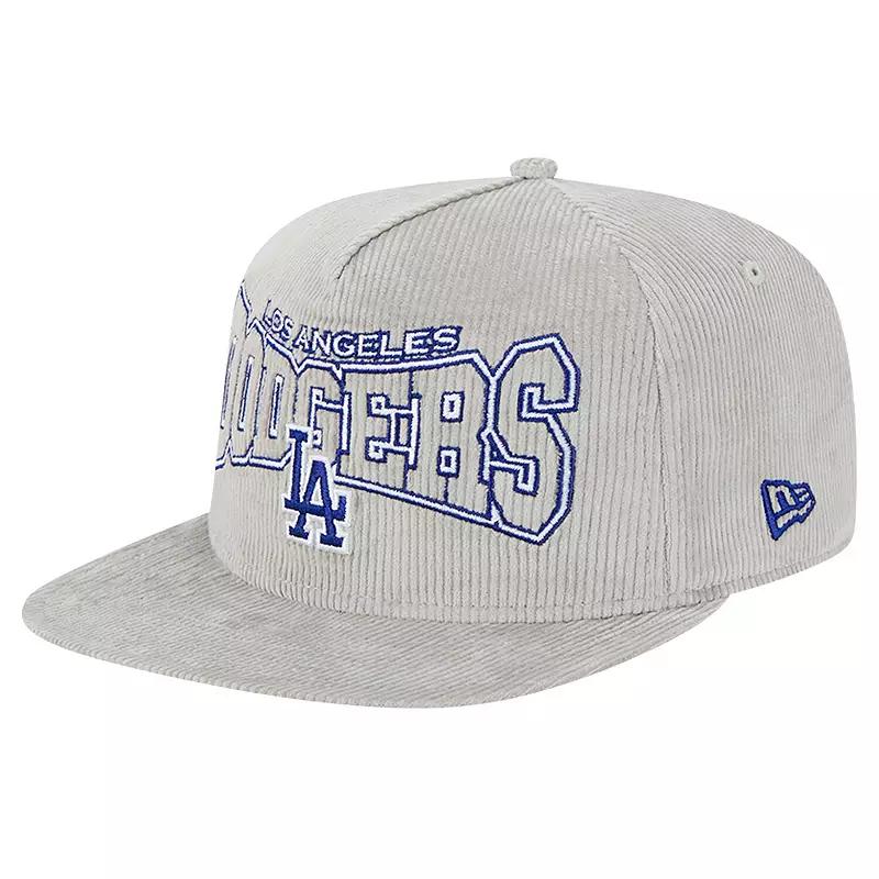 Men's New Era Gray Los Angeles Dodgers Corduroy Golfer Snapback Hat, Grey Product Image