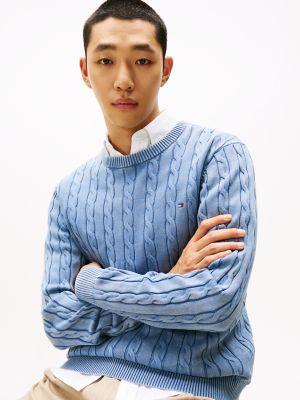 Classic Cable Knit Crewneck Sweater Product Image