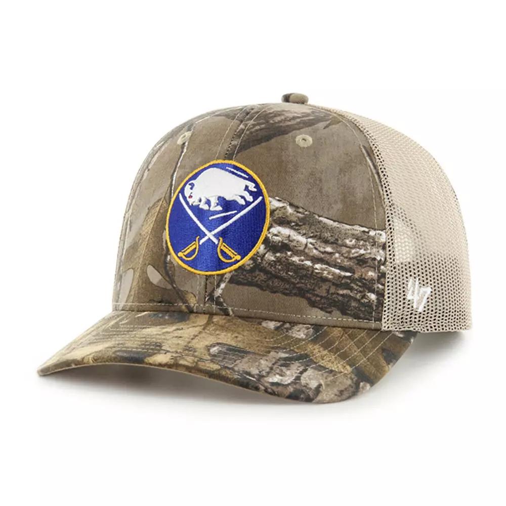 Men's '47 Realtree Camo Buffalo Sabres Logo Trucker Adjustable Hat, Green Product Image
