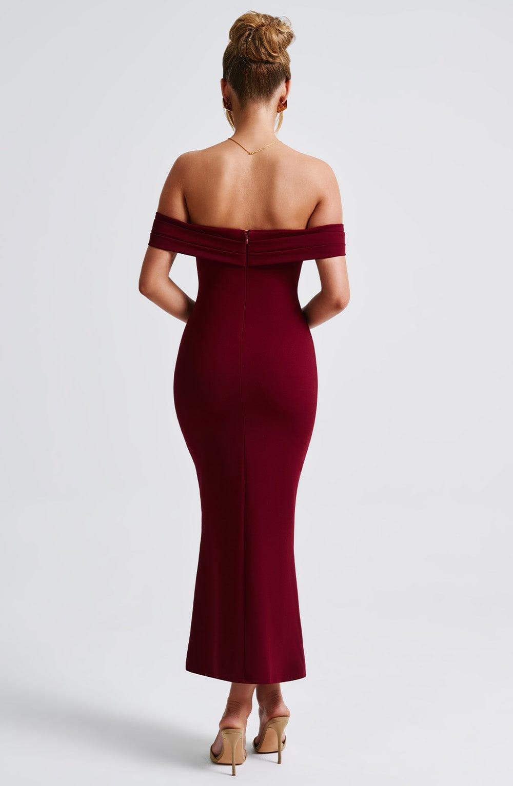 Bex Midi Dress - Burgundy Product Image