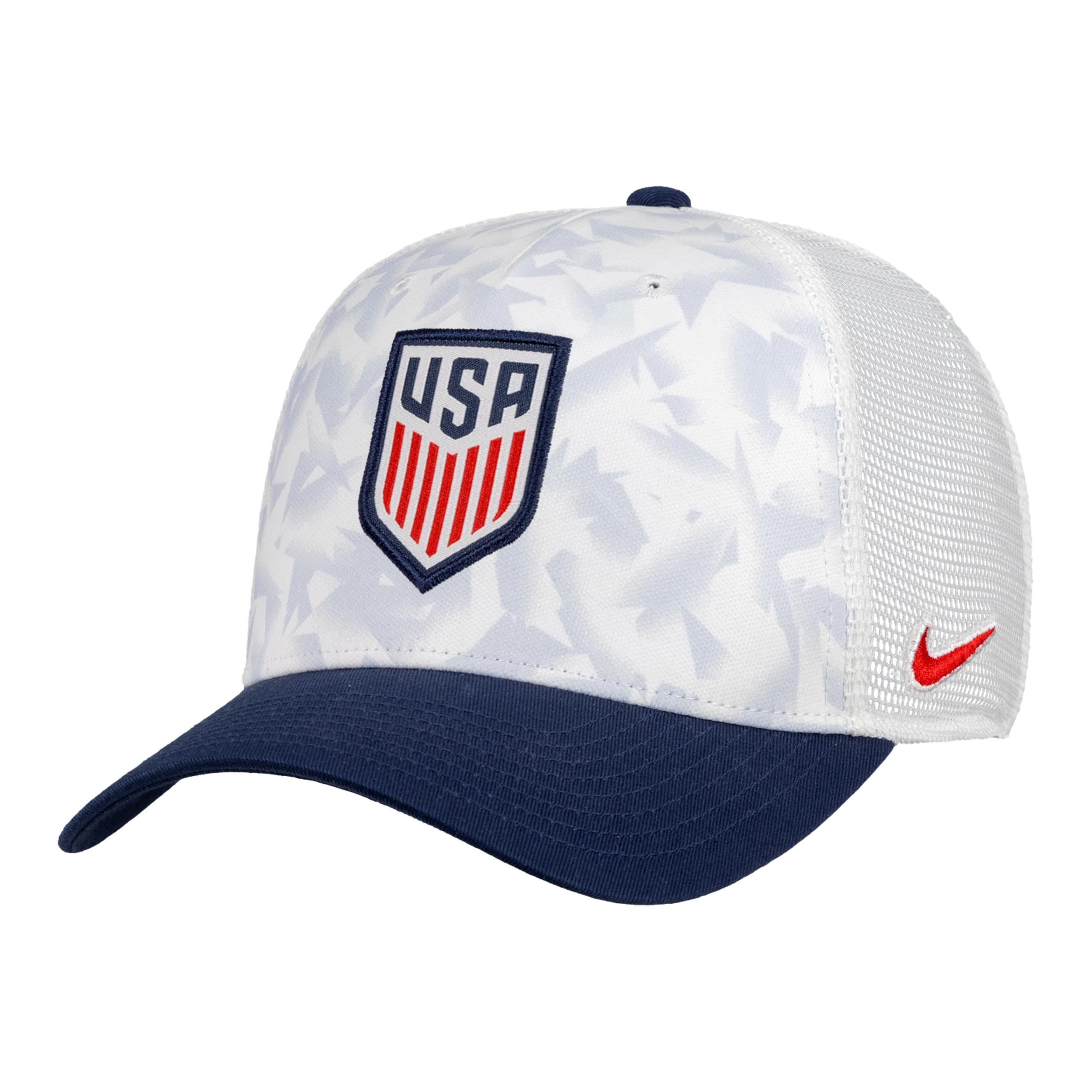 USMNT Rise Nike Unisex Soccer Structured Adjustable Trucker Cap | C16678USMS-AOP Product Image