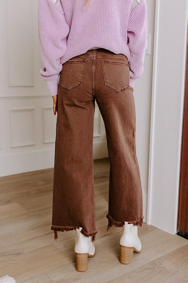 Risen Utopia High Waist Straight Leg Jean in Chocolate Product Image