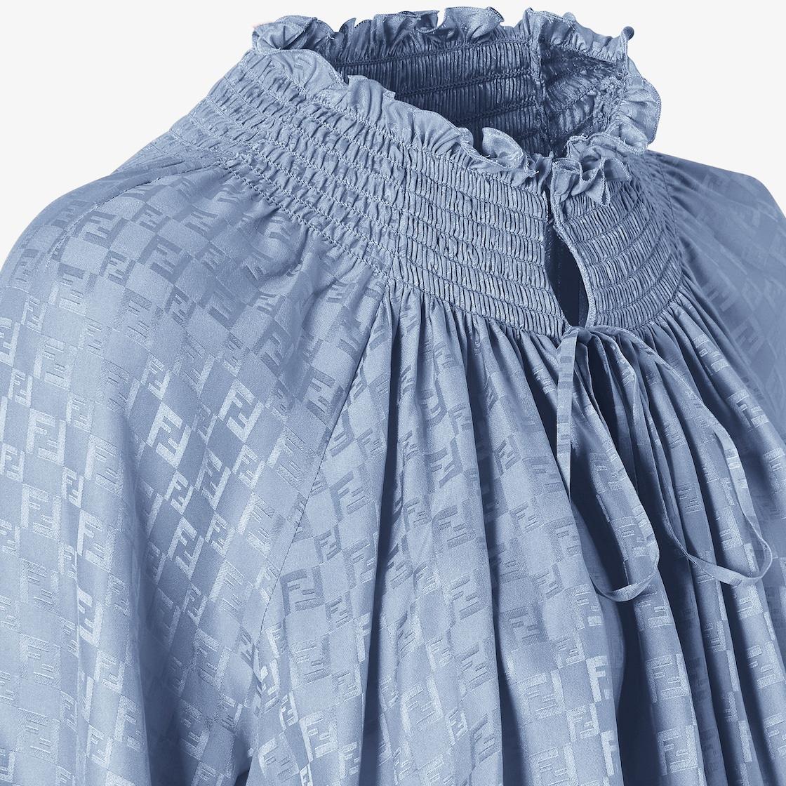 DressBlue silk jacquard dress Product Image
