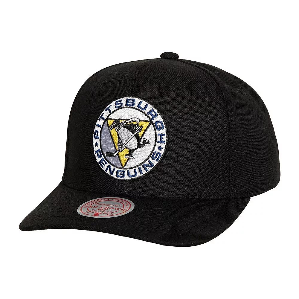 Men's Mitchell & Ness Black Pittsburgh Penguins Team Ground Pro Adjustable Hat Product Image