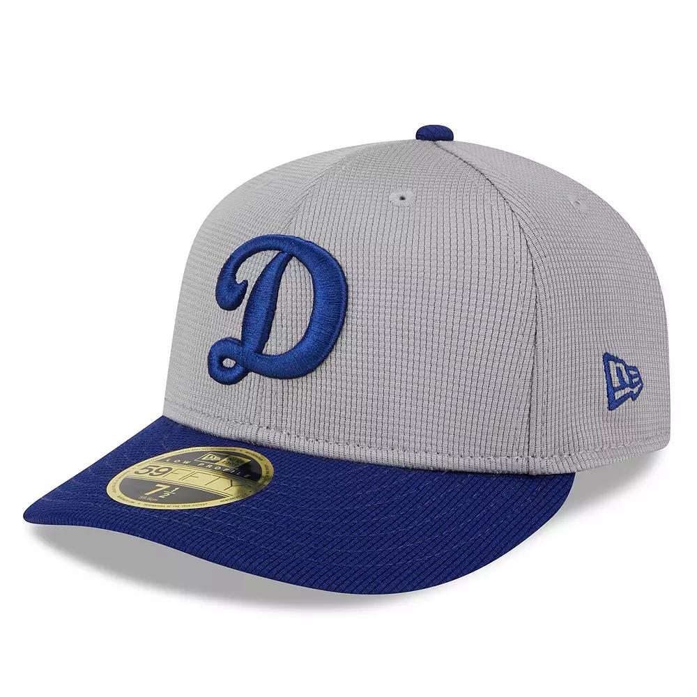 Men's New Era  Gray Los Angeles Dodgers 2024 Batting Practice Low Profile 59FIFTY Fitted Hat, Size: 6 7/8, Grey Product Image