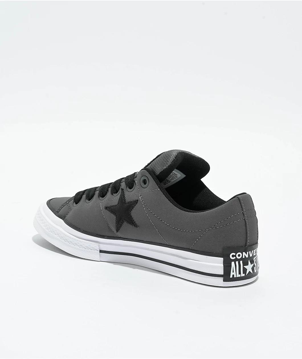 Converse One Star Puffed Dark Matter, Black, & White Skate Shoes Product Image