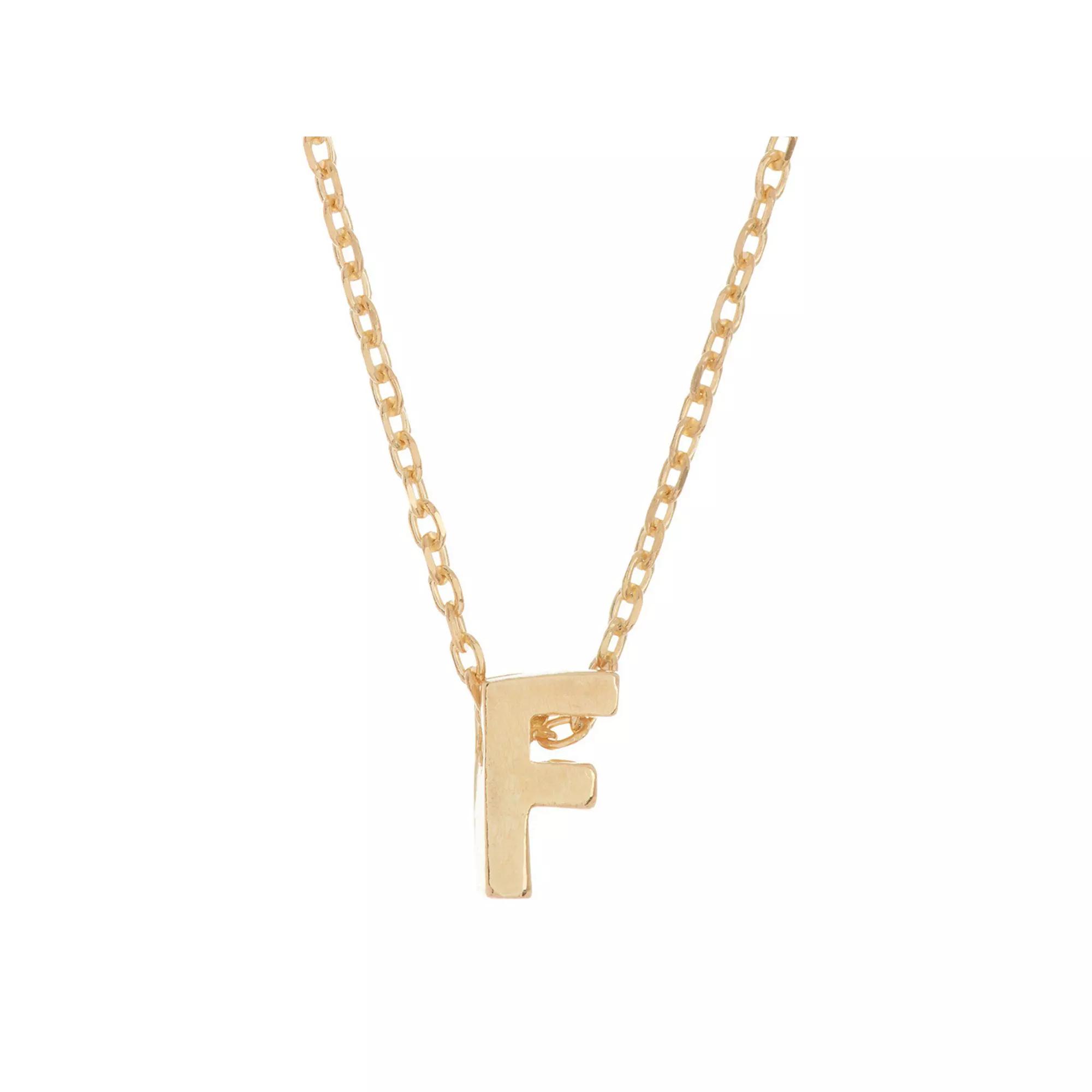 Adornia Mini Initial Pendant Necklace, Women's, Gold Tone H Product Image