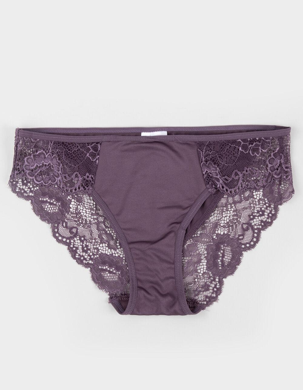 FULL TILT Lace Side Cheeky Panties - BLACK Product Image