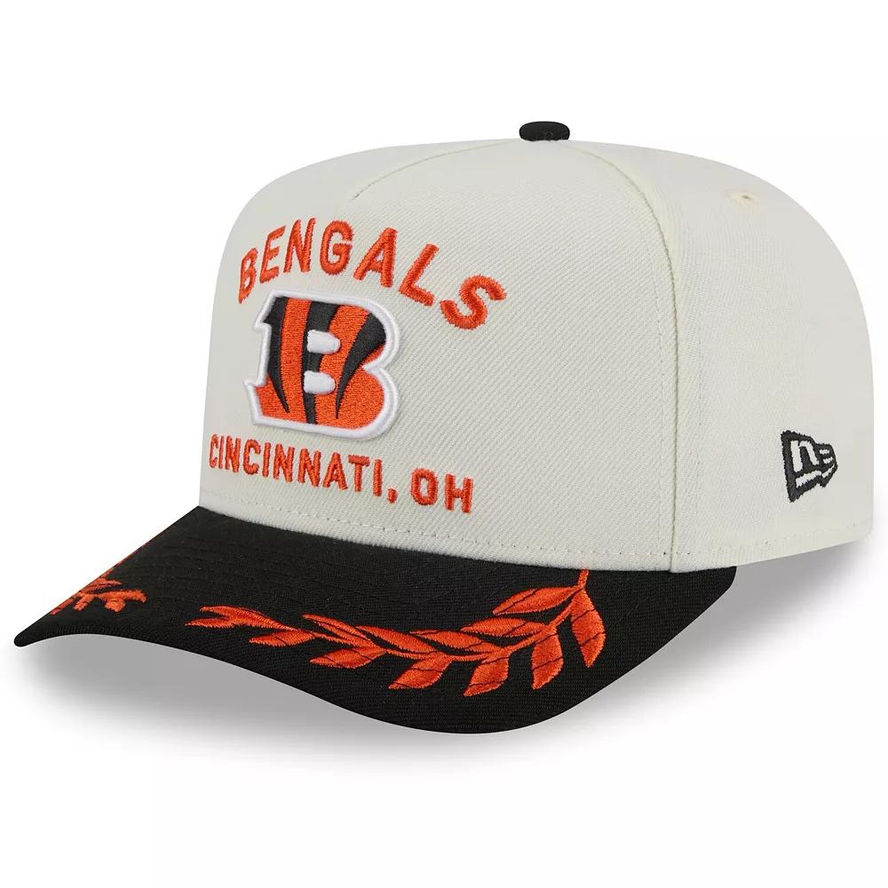 Men's New Era  Cream/Black Cincinnati Bengals 2025 NFL Draft A-Frame 9FIFTY Snapback Hat, Beige Product Image