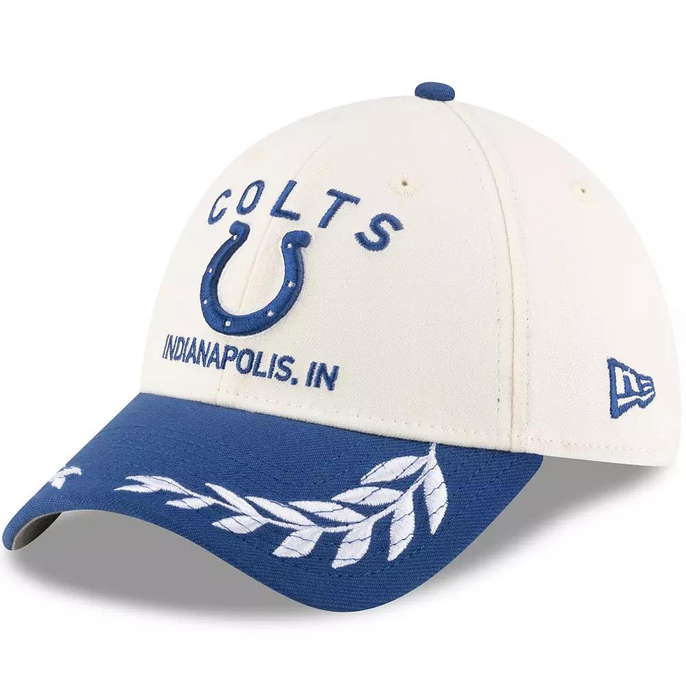 Men's New Era  Cream/Royal Indianapolis Colts 2025 NFL Draft 39THIRTY Flex Hat, Size: Medium/Large, Beige Product Image