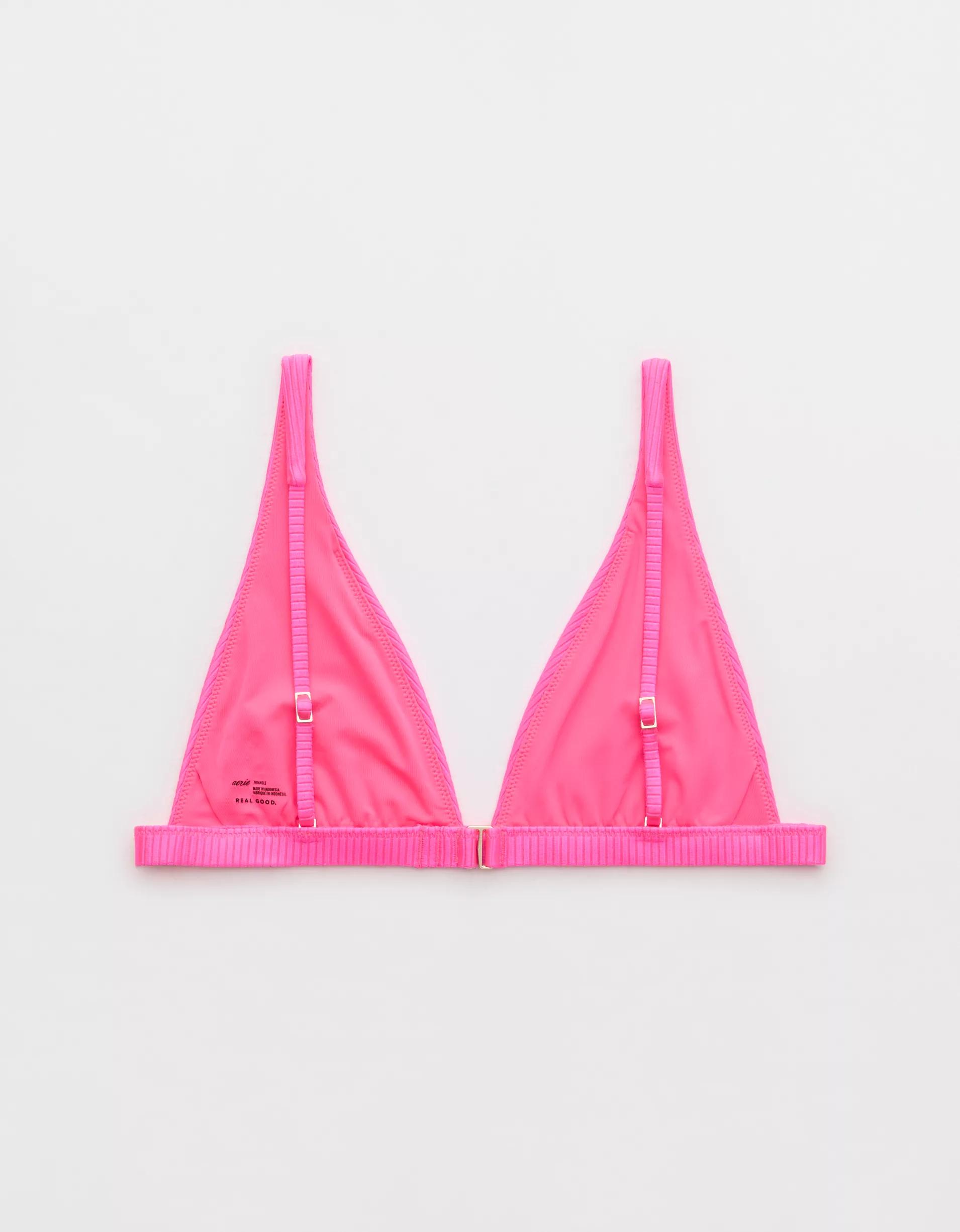 Aerie Shine Rib Plunge Bikini Top Product Image