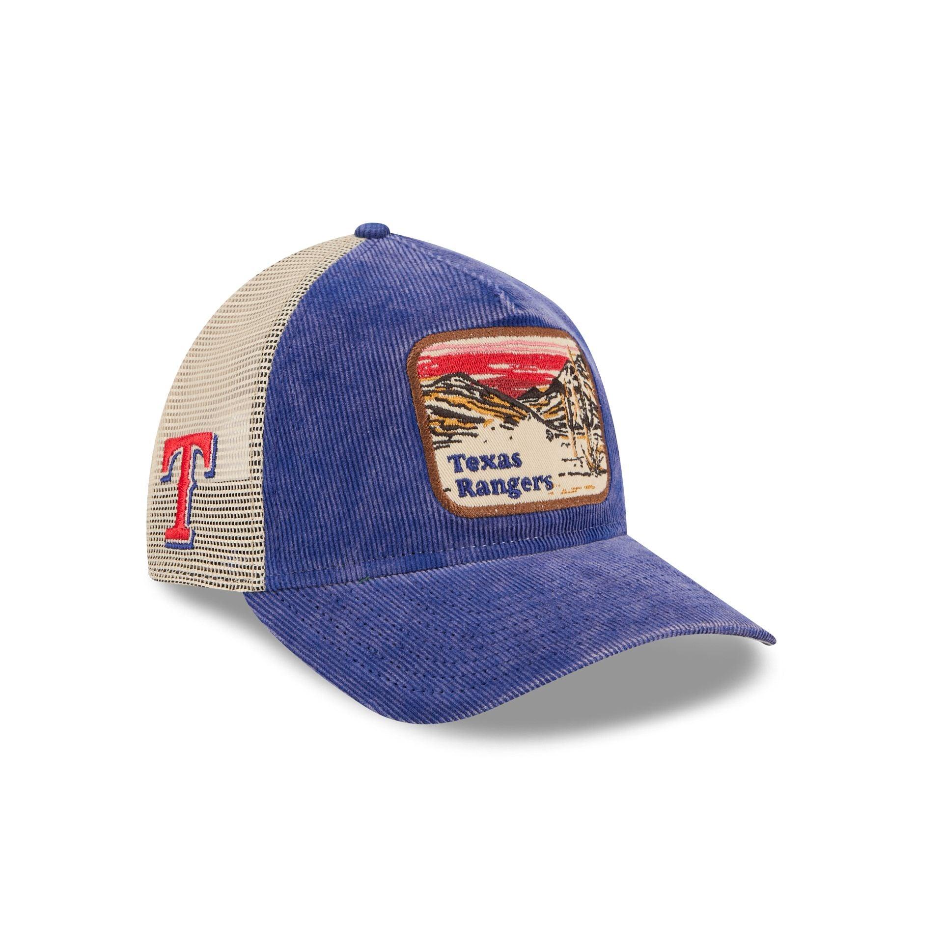 Texas Rangers Vintage Landscape 9TWENTY A-Frame Trucker Hat Male Product Image