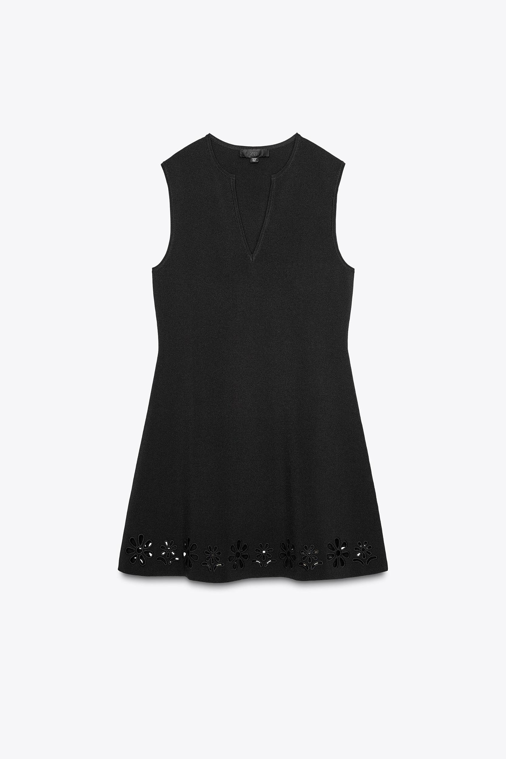 KNIT DRESS WITH OPENWORK EMBROIDERY Product Image