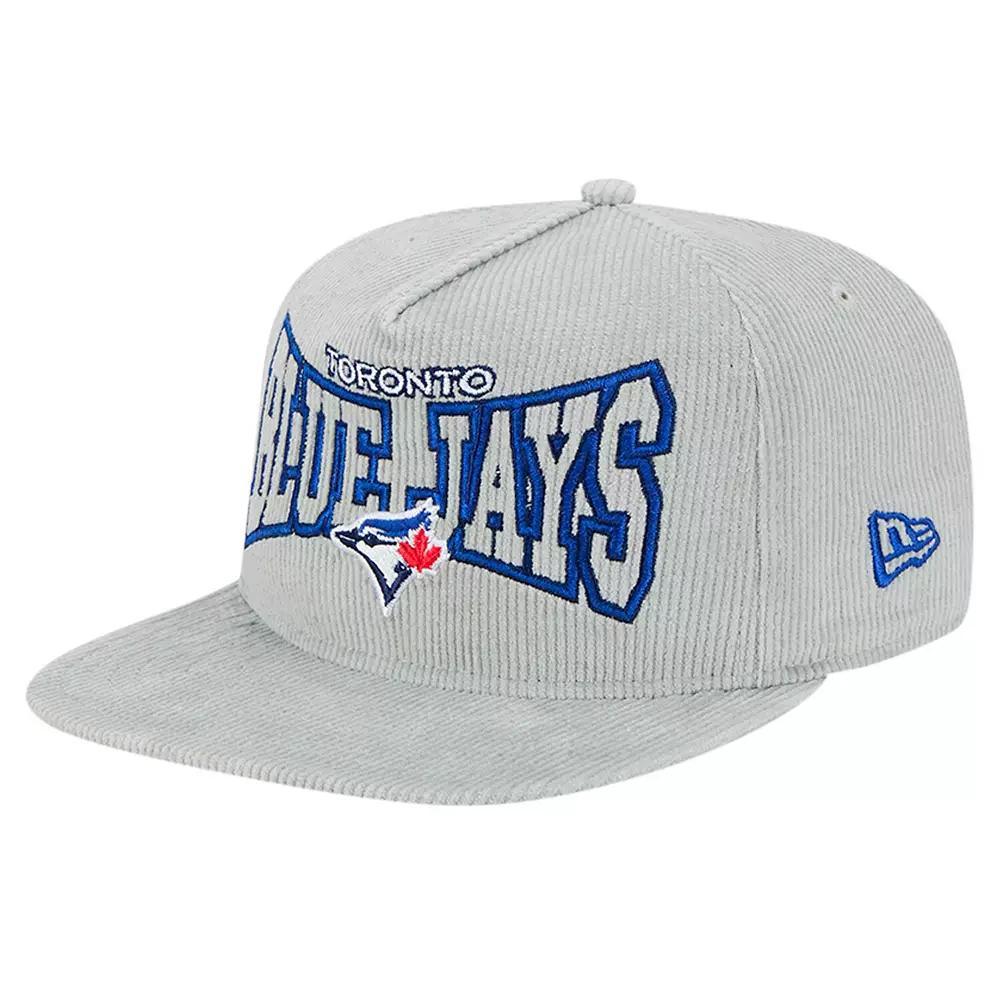 Men's New Era Gray Toronto Blue Jays Corduroy Golfer Snapback Hat, Jay Grey Product Image