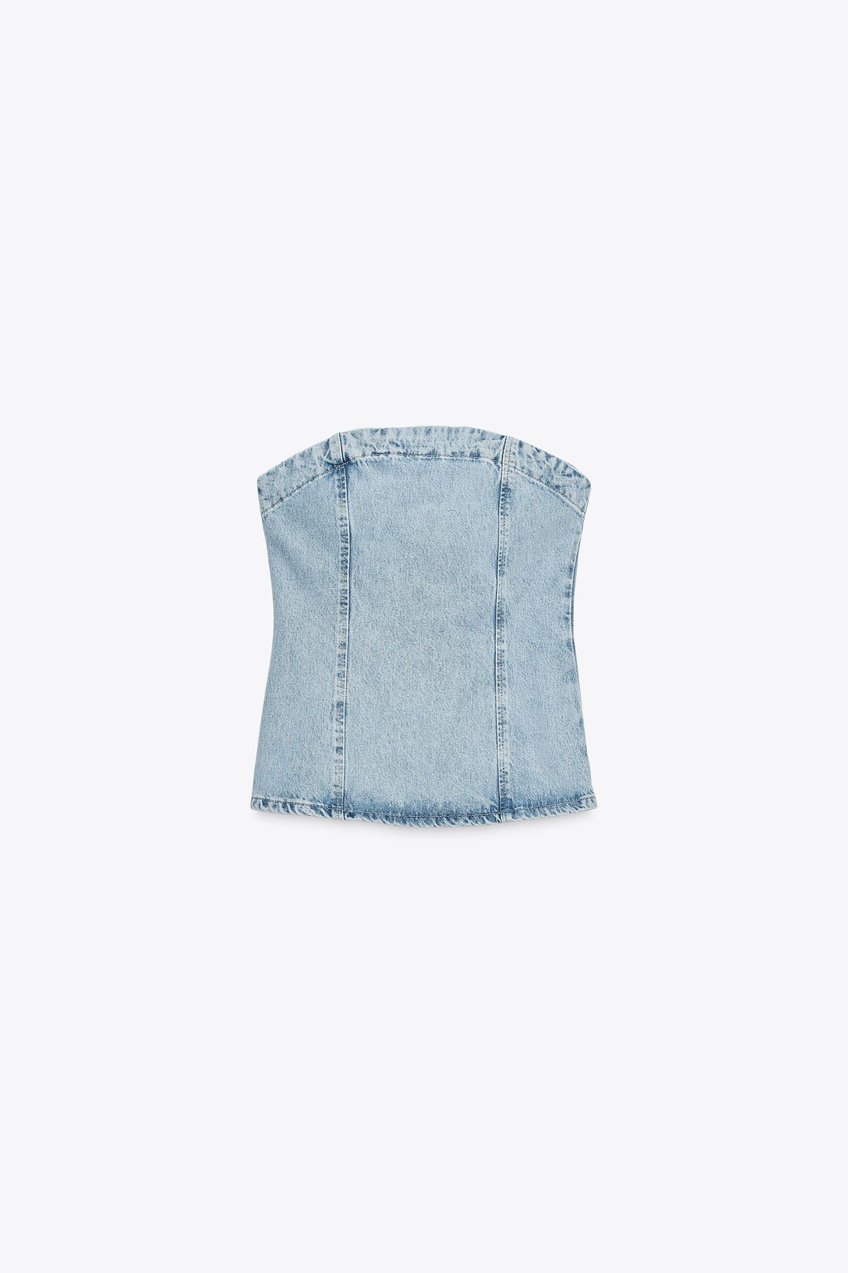 Z1975 DENIM TUBE TOP Product Image
