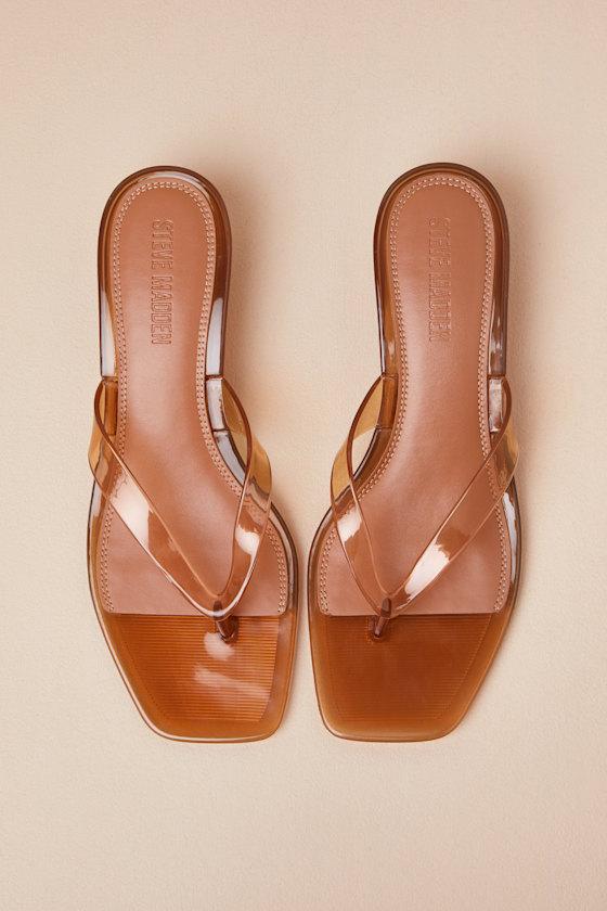 Tracie Tan Jelly Thong Kitten Heel Sandals Product Image