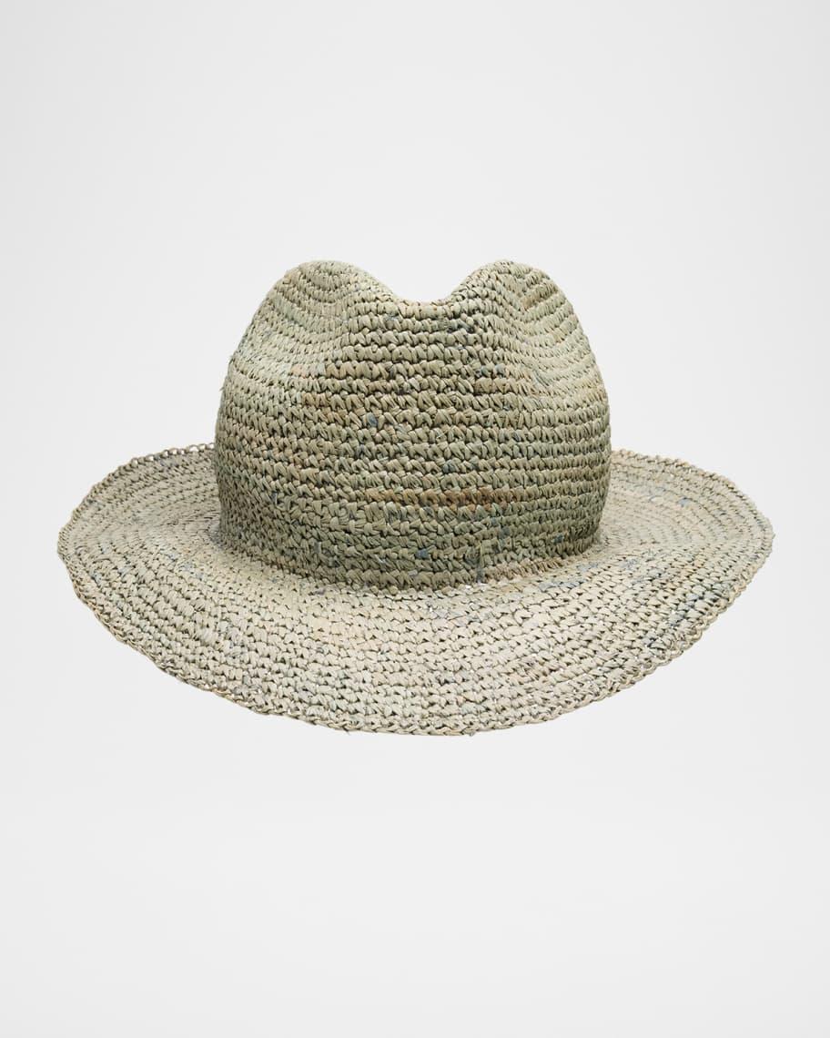 Mens Woven Textile Fedora Hat Product Image