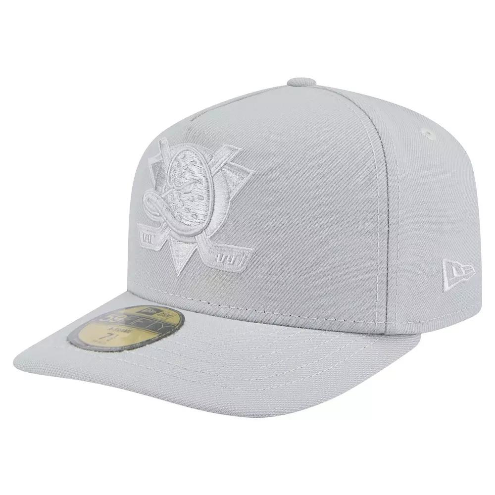 Men's New Era Gray Anaheim Ducks Color Pack A-Frame 59FIFTY Fitted Hat, Size: 7 1/4, Dks Grey Product Image