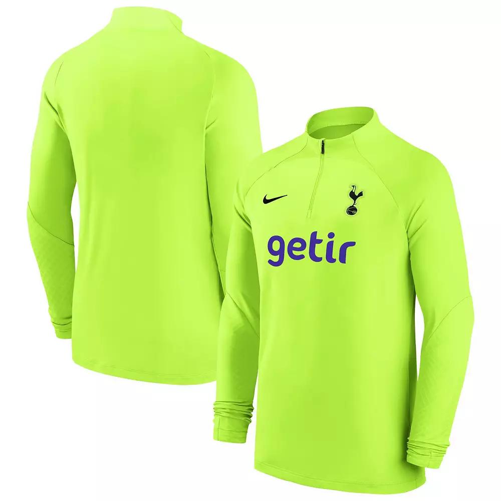 Men's Nike Yellow Tottenham Hotspur 2022/23 Strike Drill Performance Raglan Quarter-Zip Long Sleeve Top, Size: XL, Tot Yellow Product Image