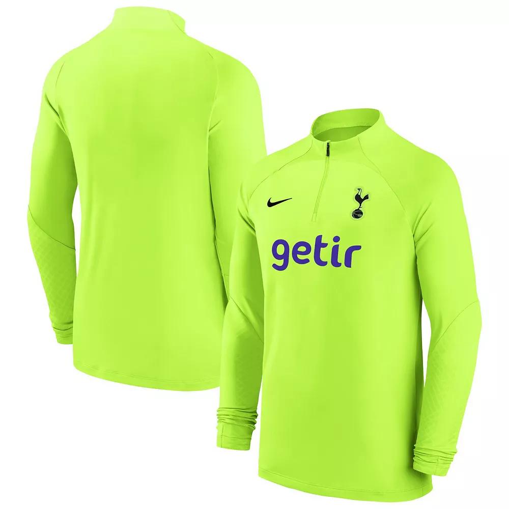 Men's Nike Yellow Tottenham Hotspur 2022/23 Strike Drill Performance Raglan Quarter-Zip Long Sleeve Top, Size: XL, Tot Yellow Product Image