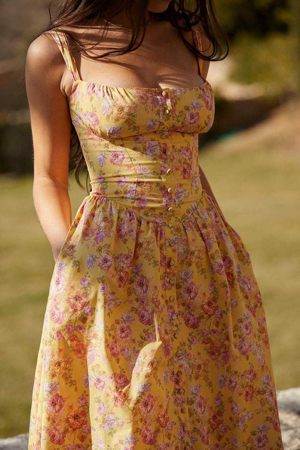 Tatiana  butter print midi sundress Product Image