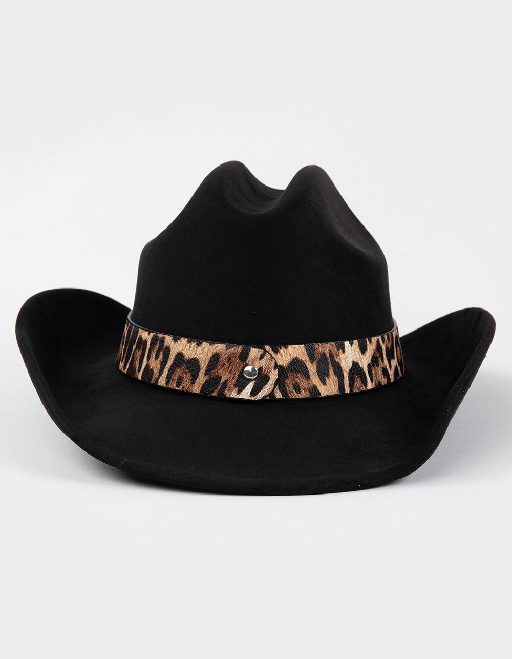 Cheetah Cowboy Hat - BLACK Product Image