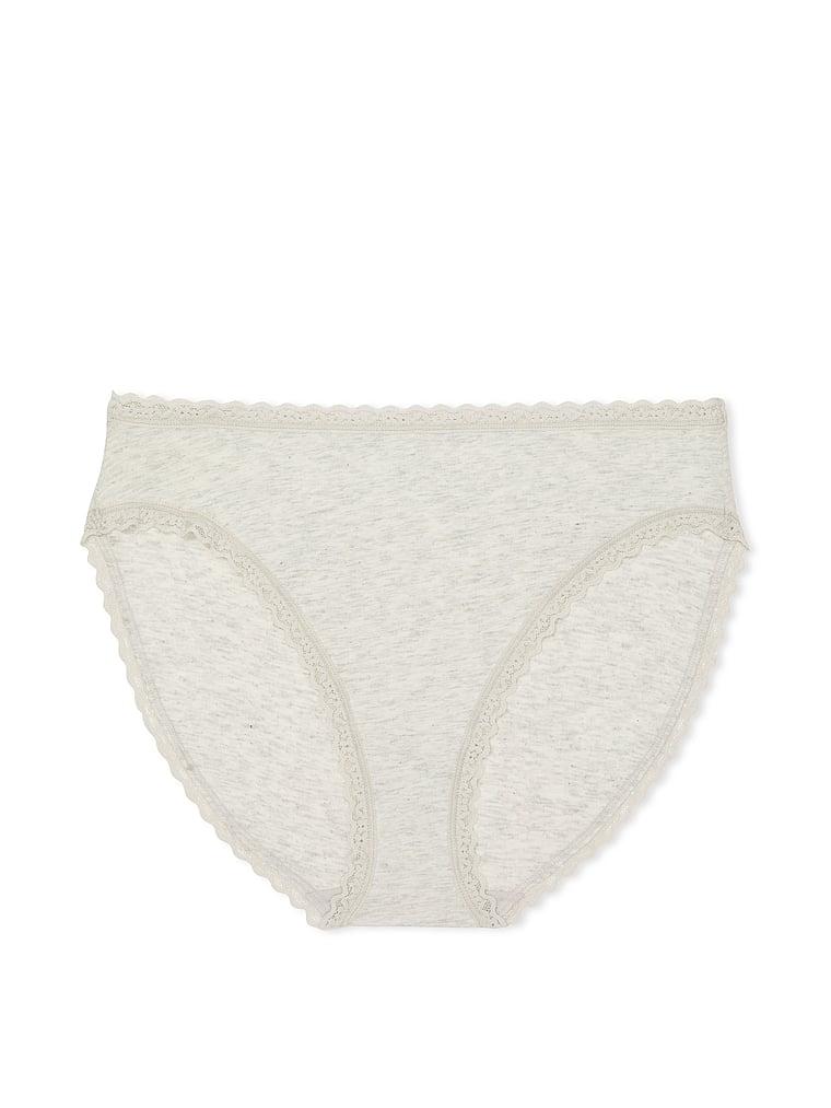Lace-Waist Heather Rib Brief Panty Product Image