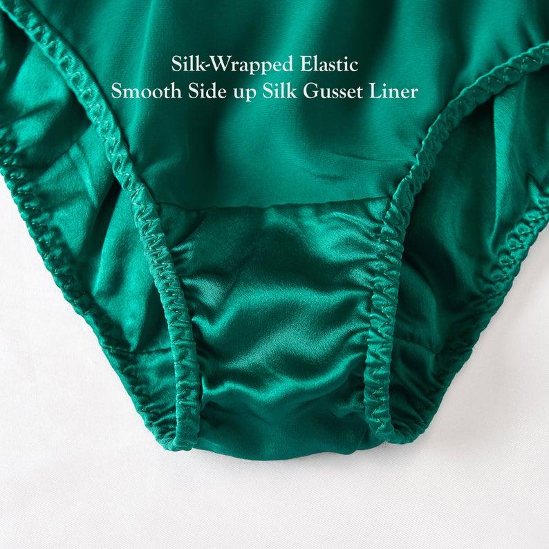 Black Pure Mulberry Silk Bikini Panties | Mid Waist | 22 Momme | Float Collection Product Image